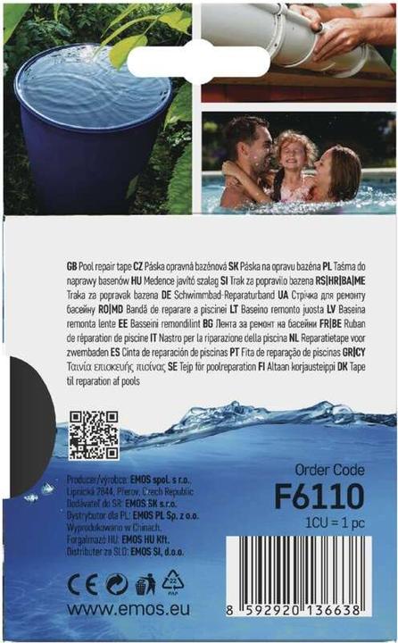 Immagine prodotto Emos Nastro di riparazione per piscine, 1 m x 100 mm, nero (100 mm)