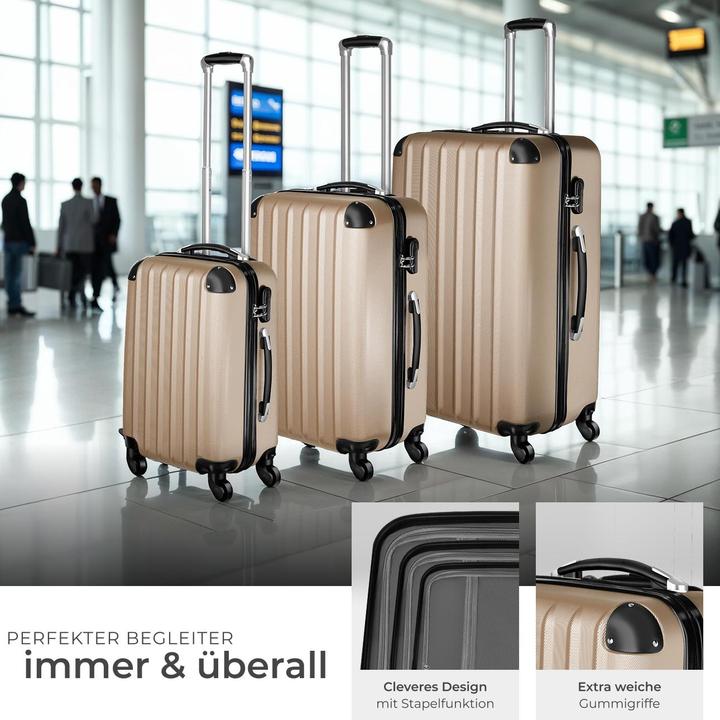 Actual product image tectake Hard case set 3 pcs. (95 l, M (50 - 90l), L (90 - 115l))