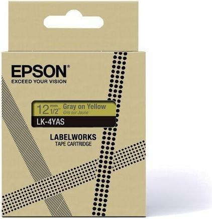 Epson LabelWorks LK-4YAS - Grey on yellow - Roll (Yellow)