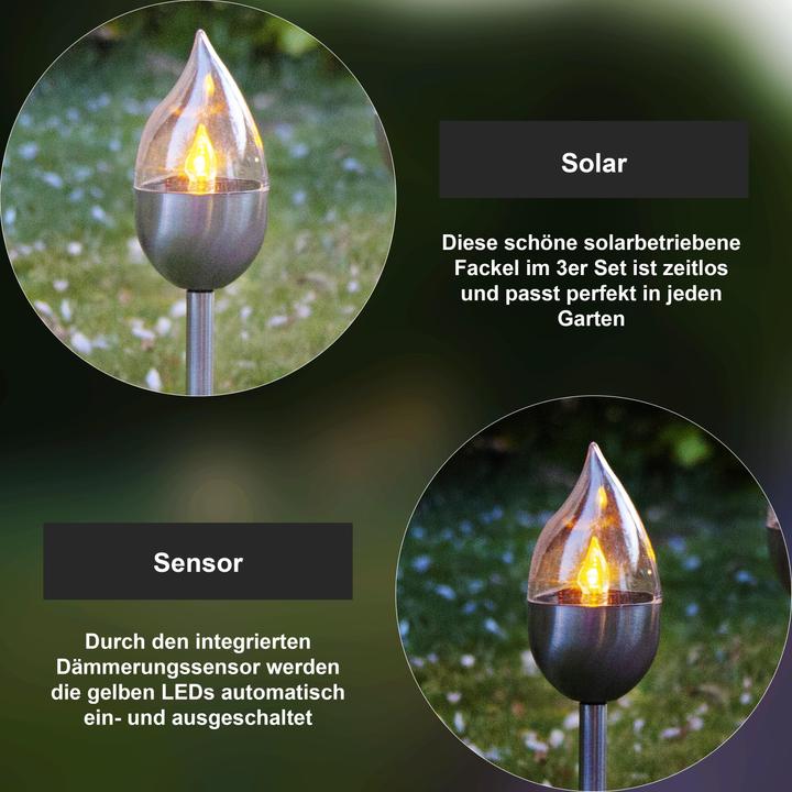 Image du produit Star Trading Lampe de chemin Solar Olympus, 3 pièces (IP44)