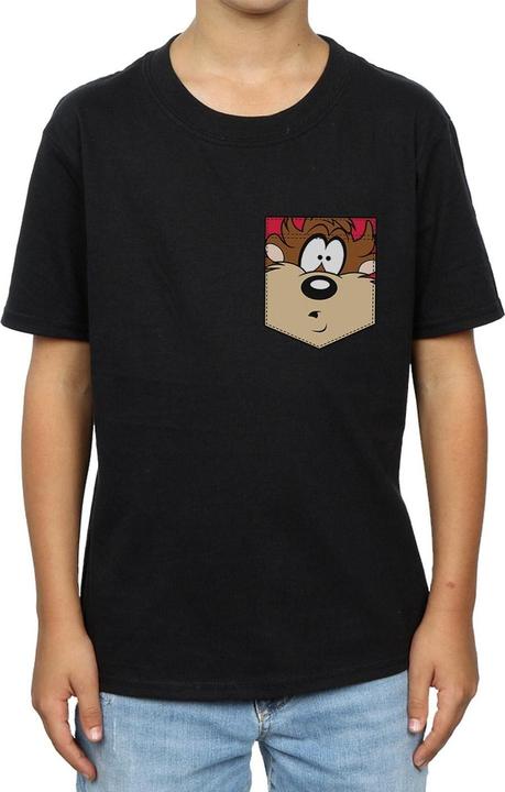 Produktbild Looney Tunes Tasmanian Devil Face Faux Pocket TShirt Jungen (152, 158)