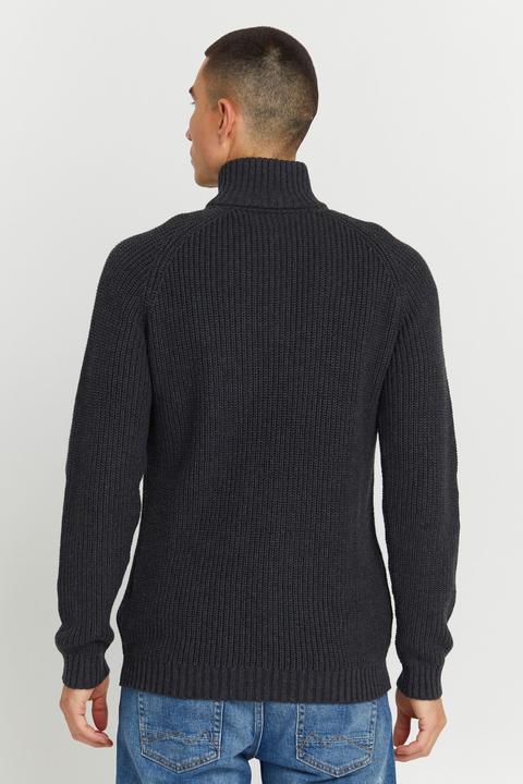 Actual product image Solid Xenox Men's Jumper Chunky Knit Pullover Troyer Made Of 100% Cotton (XL)