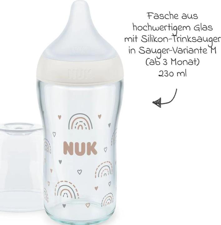 Produktbild NUK Babyflaschen Glas-Flasche 3er Pack Perfect Match 230 ml (230 ml)