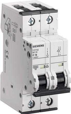 Immagine prodotto Siemens SIEM 5SY65027 Interruttore miniaturizzato 2A 230V 6kA 1+N-poli