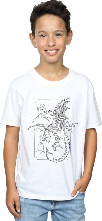 Immagine prodotto Dragon Line Art Maglietta Ragazzi (140, 146)
