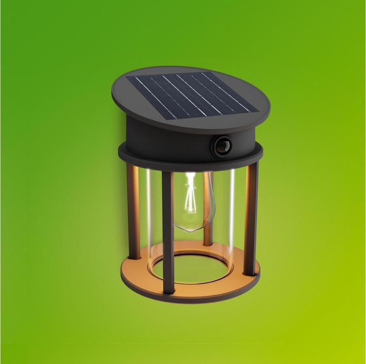 Produktbild Philips Lighting Geri 929004633001 Solar-Aussenwandleuchte 3.2 W Warmweiss Schwa (470 lm, IP44)
