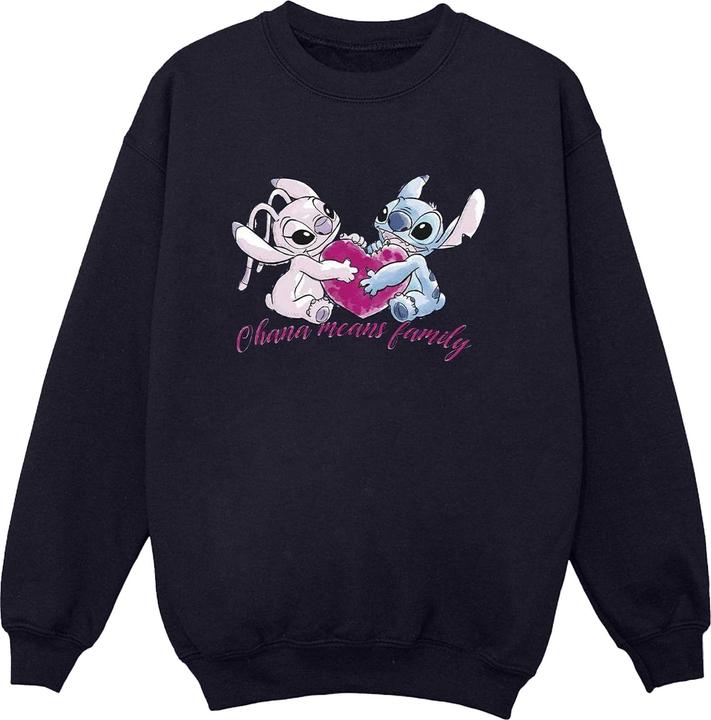 Disney Lilo And Stitch Ohana Heart With Angel Sweatshirt (L)