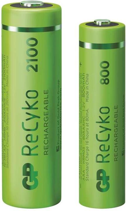 Produktbild GP Batteries ReCyko E111 4-Port USB Ladeg. + 4xAA 2100mAH + 4x AAA 800mAh (8 Stk., AAA, AA, 2100 mAh, Akku)