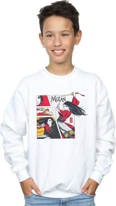 Actual product image Disney Boys Mulan Movie Comic Style Sweatshirt (140, 146)