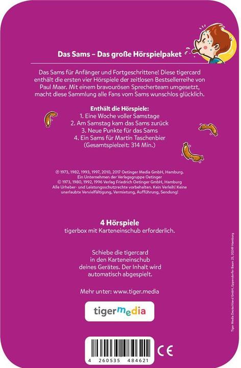 Produktbild Tigermedia multicard - Das Sams - Das grosse Hörspielpaket
