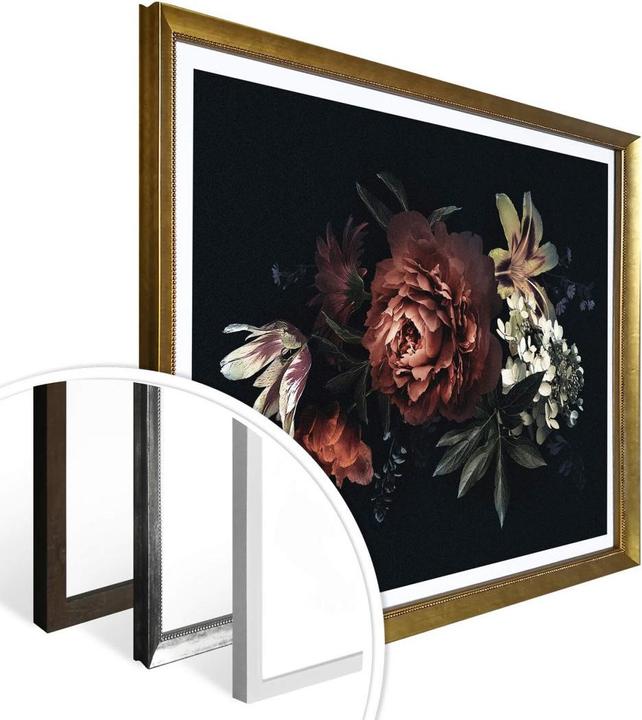 Produktbild Trenddeko Blumenbouquet Rot (50 x 40 cm)