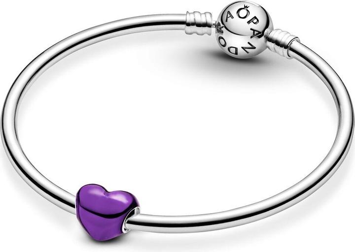 Produktbild Pandora Violettes Metallic Herz Charm (Silber 925, Emaille)