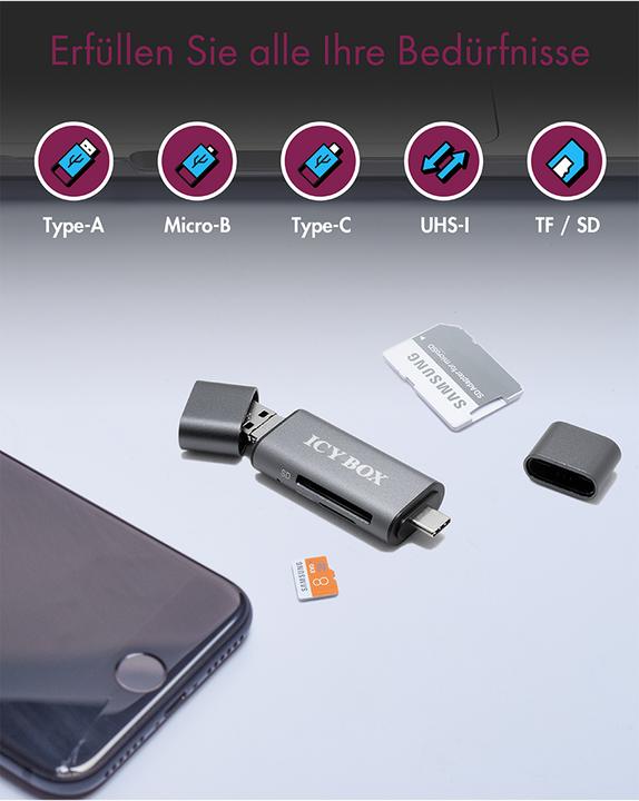 Actual product image Icy Box Ib-Cr200-C (USB, USB 2.0 Micro-B)