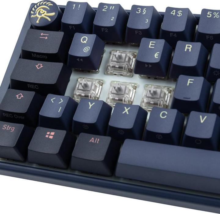 Actual product image Ducky One 3 Cosmic Blue Mini Gaming Keyboard, RGB LED - MX-Speed-Silver (DE, Cable)
