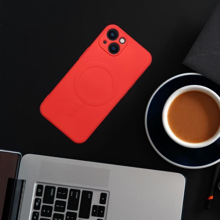 Image du produit OEM Back panel cover SILICONE MAG COVER case compatible with MagSafe for SAMSUNG S25 Plus red
