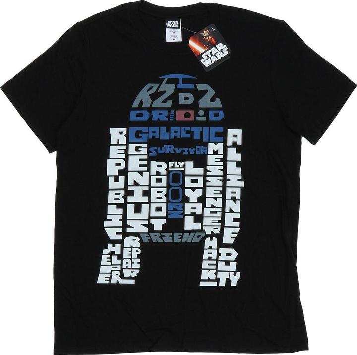 Star Wars R2D2 Text Head TShirt