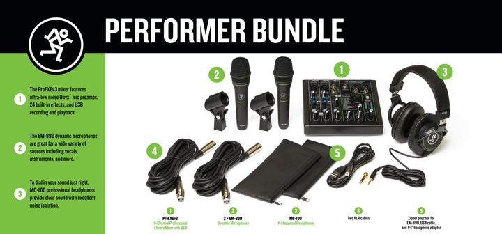 Image du produit Mackie Bundle Performer (Studio et mixeur live)