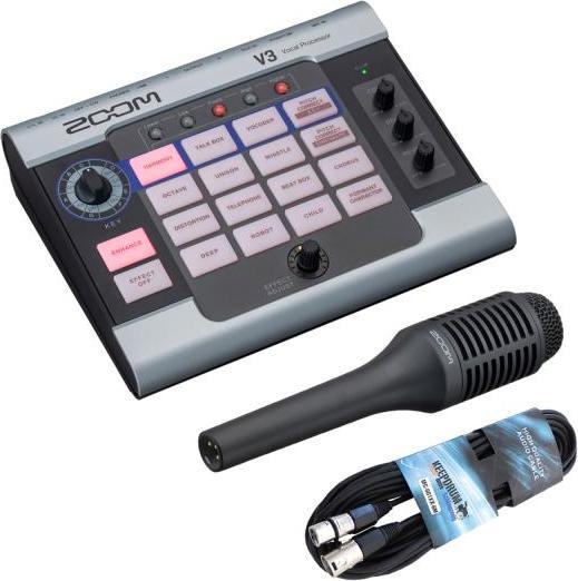 Actual product image Zoom V3 vocal effect unit with SGV-6 microphone with cable