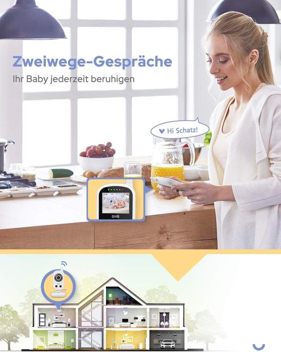 Actual product image GHB Babyphone mit Kamera und Gegensprechfunktion (Video & Audio)