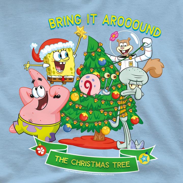 Immagine prodotto Spongebob Squarepants Aroooound The Christmas Tree Maglietta Patrick Star (Patrick Stella) Uomo (M)