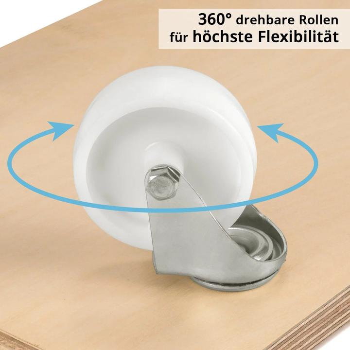 Image du produit Stahlwerk Rollwagen 4er Set bis 250 kg 58x29 cm Rollbrett Transportroller (250 kg)