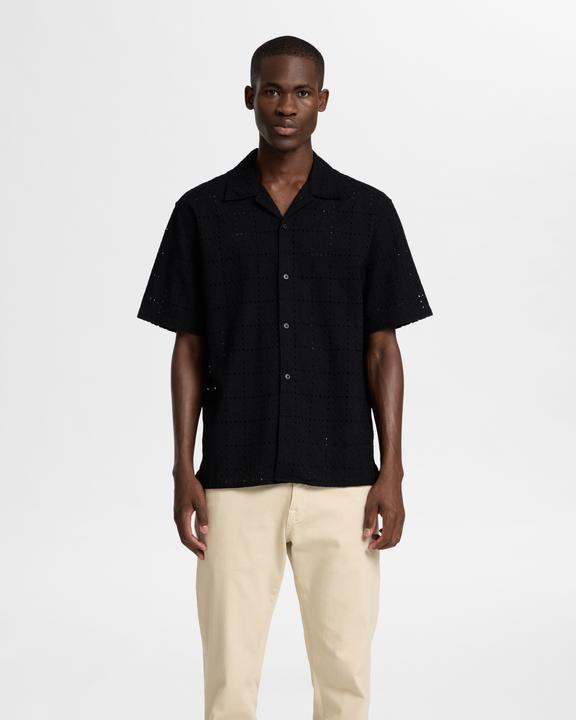 Actual product image Selected Homme Broderie Anglaise short-sleeved shirt (XL)
