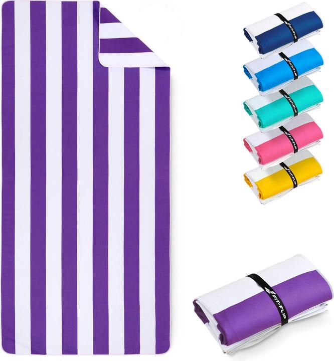 Actual product image Fit-Flip Strandtuch XXL Mikrofaser schnelltrocknendes Badetuch 200x90cm (200 x 90 cm)