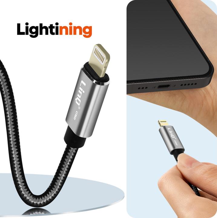 Produktbild LinQ LT3537 Audiosplitter (Lightning, 3.5mm Klinke)