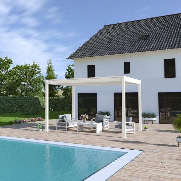 Immagine prodotto Weide Pergola Deluxe Plus 3x4m con tetto a doghe bianco (300 cm, 400 cm)