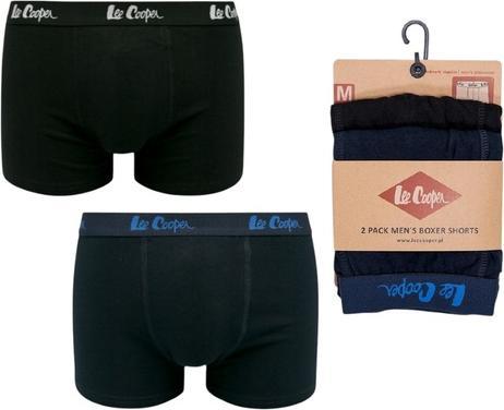 Lee Cooper Herren Boxershorts Duobox Schwarz/Marineblau