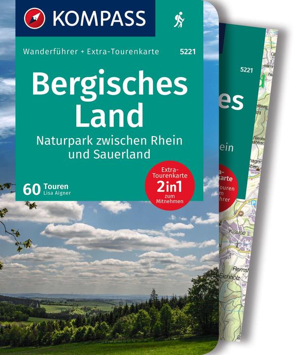 Actual product image Wanderführer Bergisches Land, Naturpark zwischen Rhein und Sauerland, 60 Touren (German, Lisa Aigner, 2023)