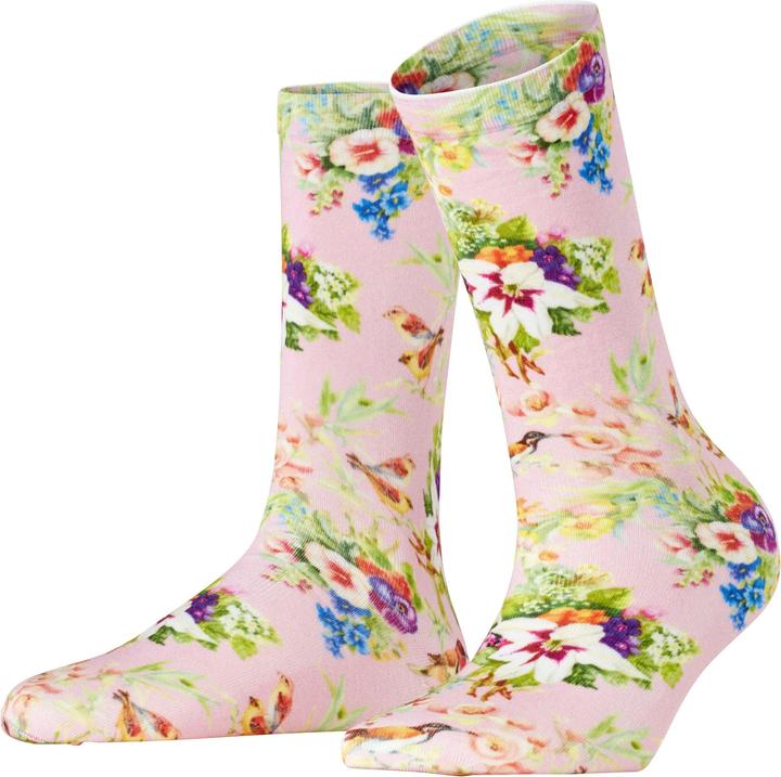 Immagine prodotto Burlington Chaussettes "Joyful Flower" (fiore gioioso) rayé rosa foncé (36 - 41)
