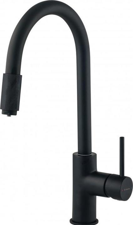 Productafbeelding Deante Keukenkraan Met Draaibare Uitloop En Aansluiting Voor Waterfilter Zwart Aster