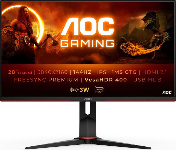 AOC U28G2XU2/BK (3840 x 2160 Pixel, 28")