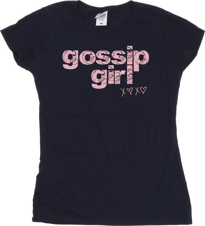 Actual product image Gossip Girl Womens/Ladies Swirl Logo Cotton T-Shirt (XXL)