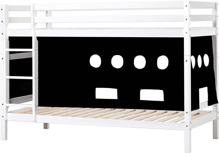 Hoppekids BUNDLE BASIC Etagenbett 90x200cm mit Piraten Vorhang (90 x 200 cm)