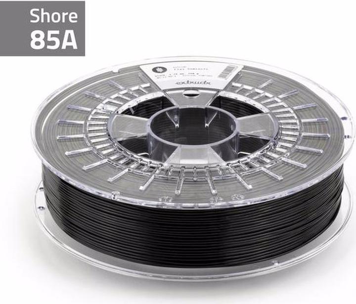 Produktbild Extrudr Flex Semisoft Schwarz 1.75 mm 750 g (TPU, 1.75 mm, 750 g, Schwarz)