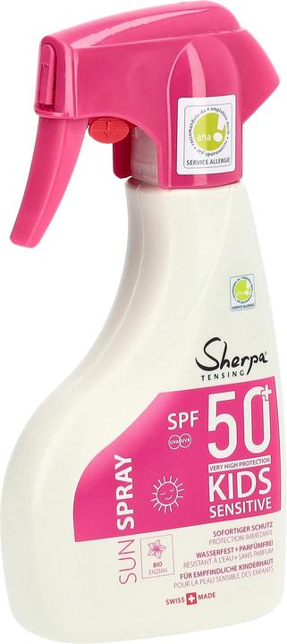Produktbild Sherpa Tensing Sonnenspray Sensitive SPF 50+ KIDS (Sonnenspray, SPF 50, 250 ml)