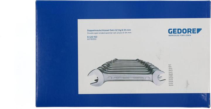 Productafbeelding Gedore Dubbele steeksleutelset 12te (34 mm, 18 mm, 11 mm, 12 mm, 20 mm, 19 mm, 27 mm, 15 mm, 13 mm, 25 mm, 6 mm, 21 mm, 7 mm, 33 mm, 14 mm, 29 mm, 8 mm, 10 mm, 30 mm, 23 mm, 26 mm, 22 mm, 17 mm, 28 mm, 9 mm, 16 mm, 32 mm, 24 mm, 31 mm)