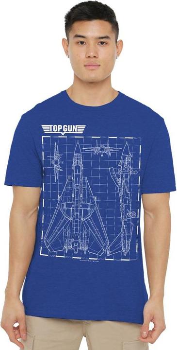 Actual product image Top Gun Unisex Adult Schematic T-Shirt (XL)