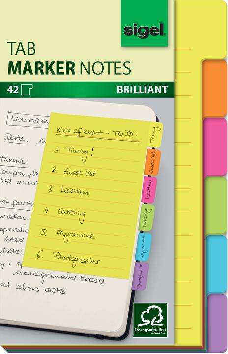 Actual product image Sigel TabMarker Notes (100 x 148 mm)