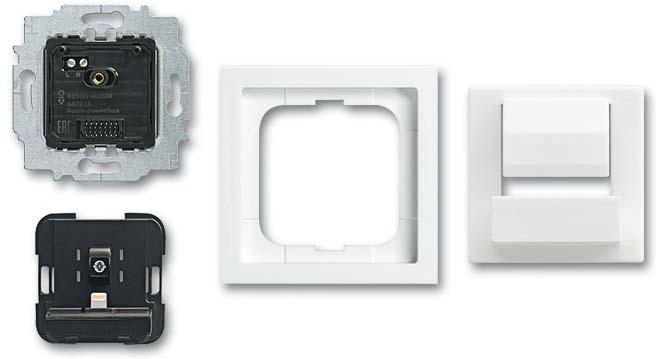 Actual product image Busch-Jaeger BJ 6480-84 Busch-powerDock complete set with Lightning connector studio white (100 mm)