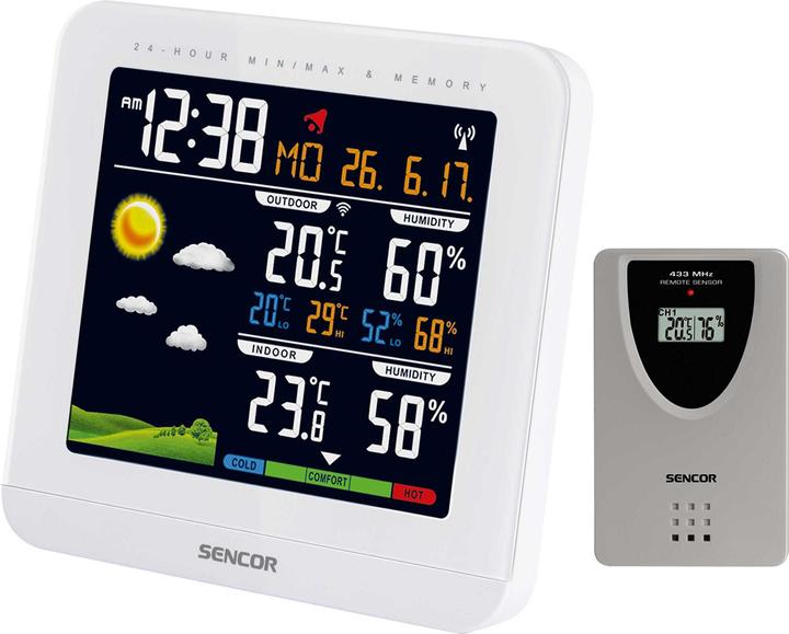 Sencor SWS 5600 digital weather station White LCD Battery