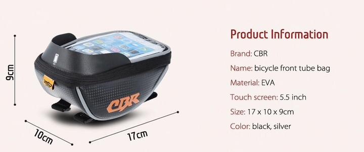 Actual product image CBR Smartphone holder for the bicycle/bike, waterproof 5.5 inch
