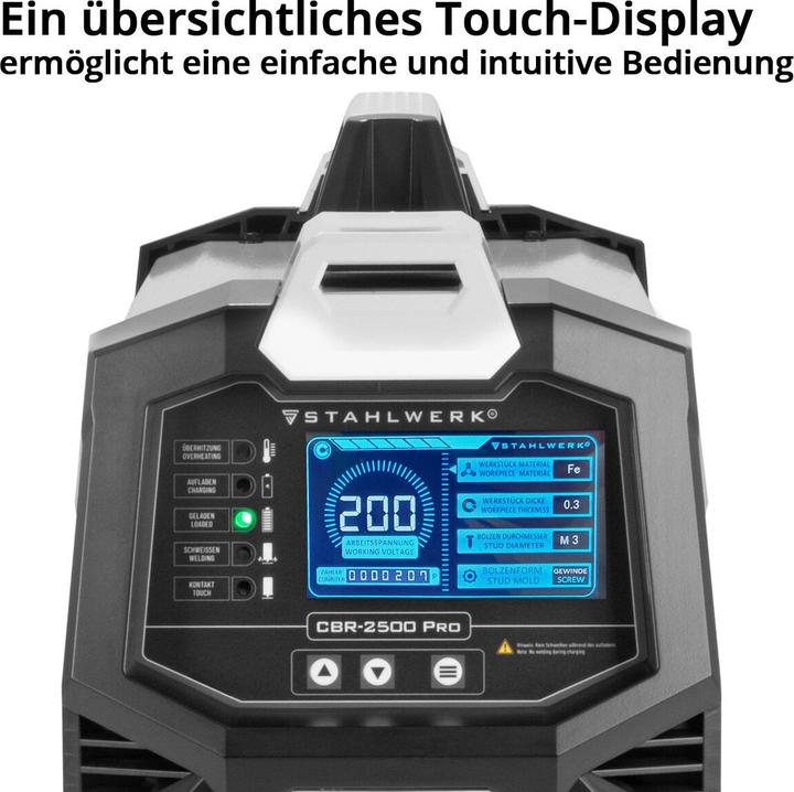 Actual product image Stahlwerk Bulge spotter CBR-2500 Pro fully equipped with 2,500 J and 230 V