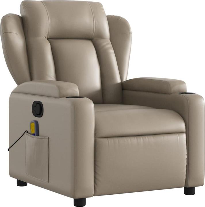 Actual product image VidaXL Massage chair cappuccino-brown imitation leather, colour