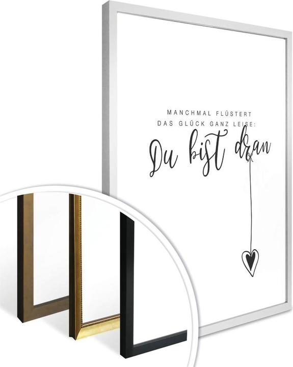 Produktbild Trenddeko Manchmal flüstert das Glück ganz leise (60 x 80 cm)