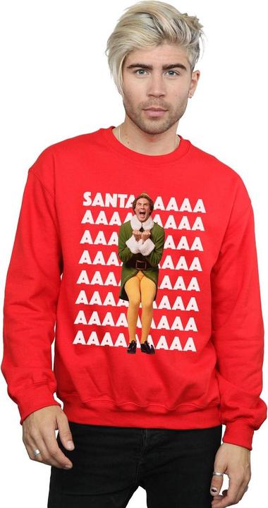 Actual product image Elf Mens Buddy Santa Scream Sweatshirt (XL)