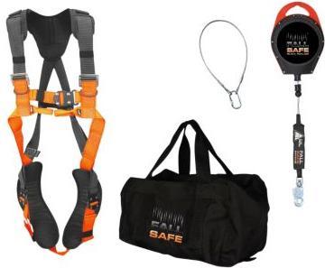 Otto Schachner FallSafe BASIC 4 - 10m - Faldsikringssaet m/H sele & faldstoptalje & 1m slynge m/krog (Höhensicherungsset)