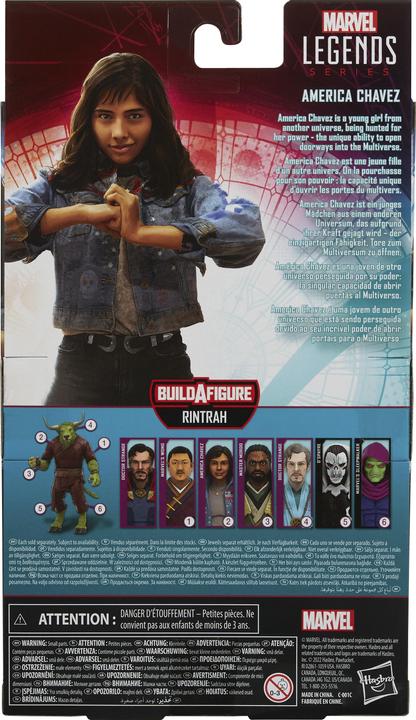Actual product image Hasbro Legends Series America Chavez Action Collectible Figure (15 cm), 2 Accessories and 1 Build-A-Figure
